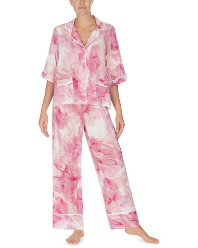 Donna Karan 3/4 Sleeve Pajama Set - Natural
