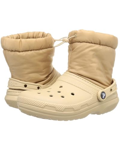 Crocs™ Unisex Adult And Classic Lined Neo Puff | Winter Snow Boot - Natural