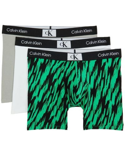 Calvin Klein 1996 Cotton Boxer Brief 3-pack - Green