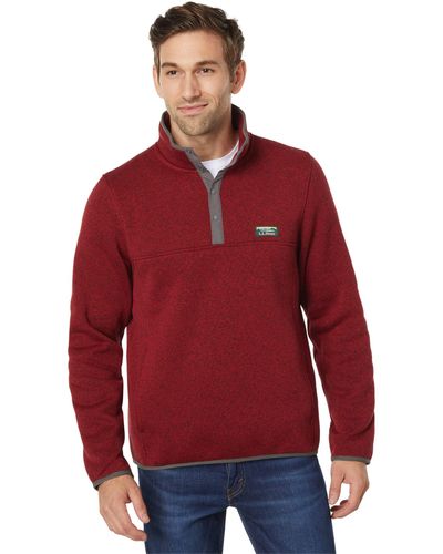 L.L. Bean Sweater Fleece Pullover - Red