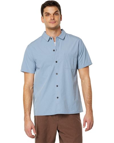 Rhythm Essential Short Sleeve Shirt - Blue