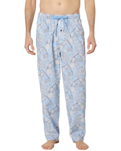 Tommy Bahama Cotton Woven Pajama Pants - Blue