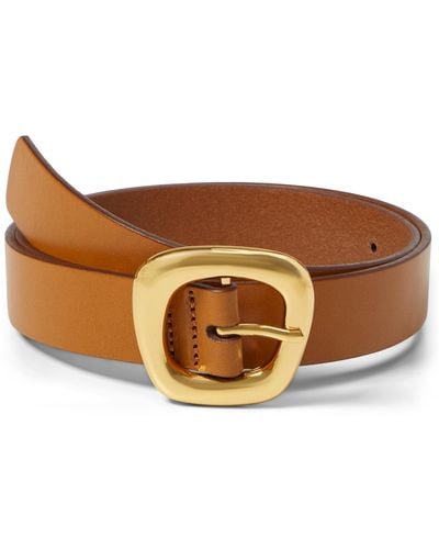 Madewell Large Puffy Buckle Belt - Brown