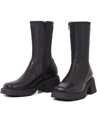 Vagabond Shoemakers Dorah Leather Short Stretch Bootie - Black