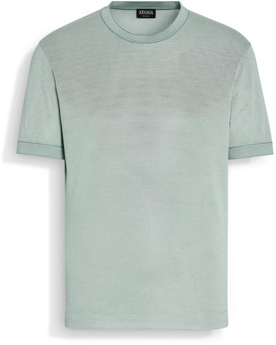 Zegna Sage Silk T-Shirt - Green