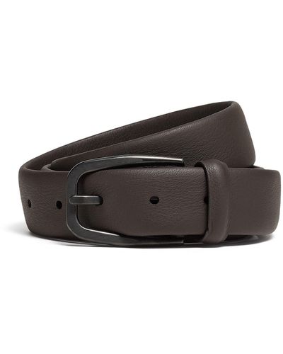 Zegna Dark Leather Belt - Multicolor