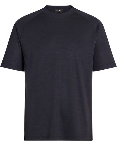 Zegna T-Shirt A Maniche Corte - Blu