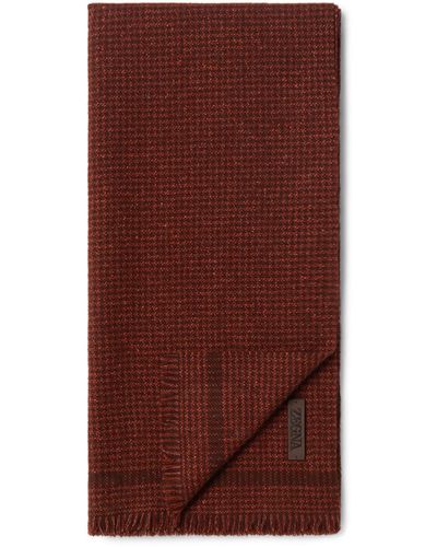 Zegna Wool And Silk Scarf - Red