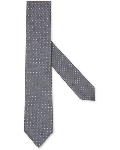 Zegna Dark Silk Tie - Grey