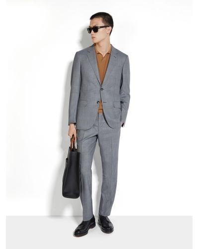 Zegna And Centoventimila Wool Suit - Blue