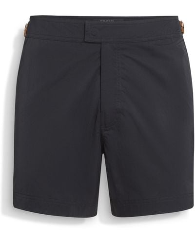 Zegna 232 Road Brand Mark Swim Trunks - Blue