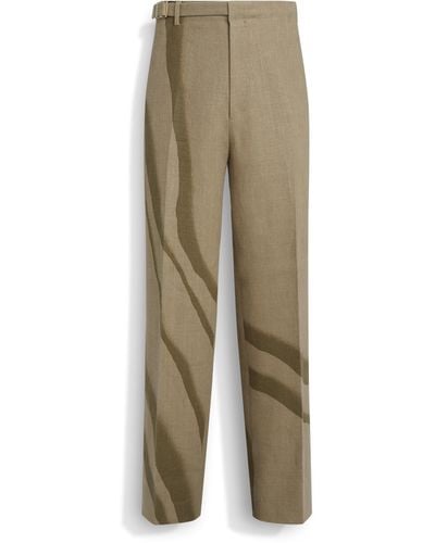 Zegna Oasi Lino Trousers - Natural
