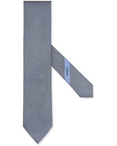 Zegna Cento Fili Krawatte Aus Seide - Blau