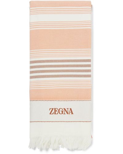 ZEGNA Beach Towel - White