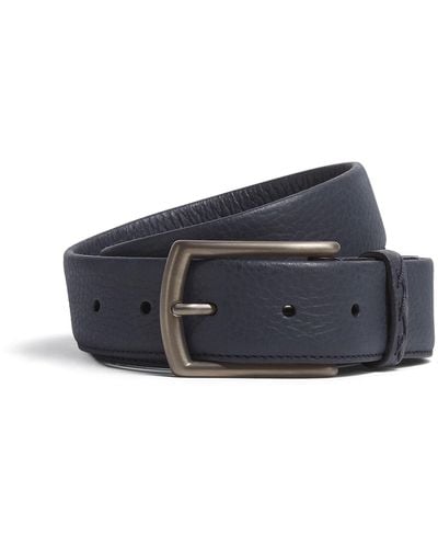 ZEGNA Dark Leather Belt - Blue