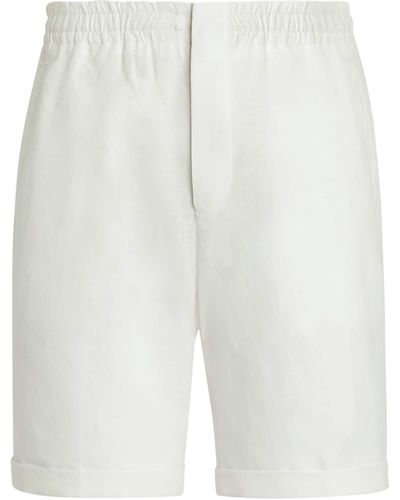 Zegna Linen Shorts - White