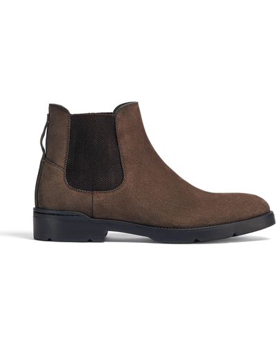 Zegna Cortina Stiefel Aus Wildleder - Braun