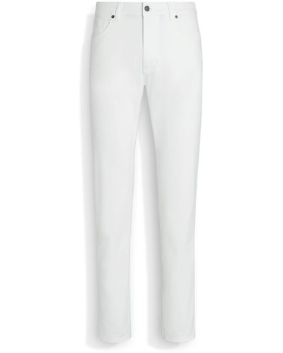 Zegna Roccia Jeans Aus Stretch-Baumwolle - Weiß