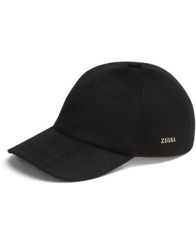 Zegna Oasi Cashmere Baseball Cap - Black
