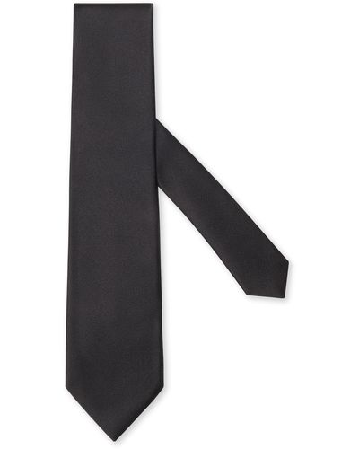 Zegna Cravate En Soie Noire - Multicolore