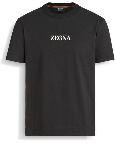 ZEGNA T-Shirt En Coton #Usetheexisting Noir