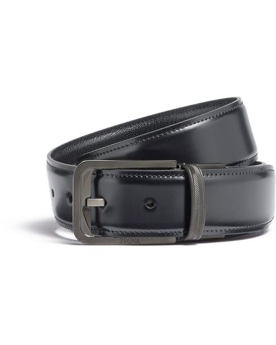 Zegna Reversible Leather Belt - Multicolour