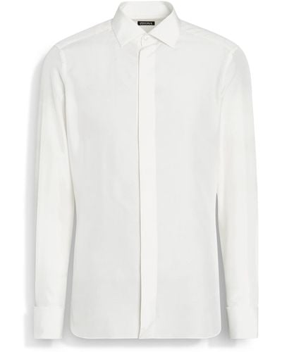 Zegna Silk Evening Shirt - White