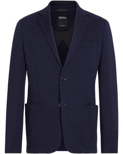 Zegna 12Milmil12 Wool Shirt Jacket - Blue