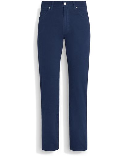 Zegna Roccia Jeans Aus Stretch-Baumwolle - Blau
