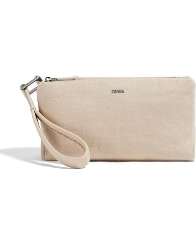 Zegna Light Oasi Lino Pouch - Natural