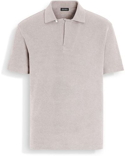 ZEGNA Light Cotton Polo Shirt - White