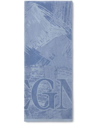 Zegna Logo Beach Towel - Blue