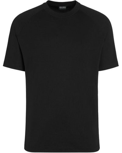 ZEGNA T-Shirt En Laine High Performance Noir