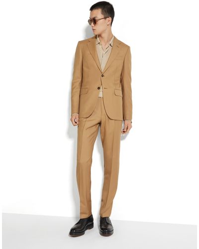 ZEGNA Dark Oasi Cashmere Suit - Natural