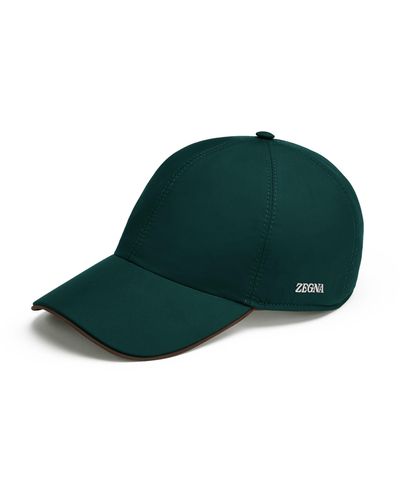Zegna Dark Nylon Baseball Cap - Green
