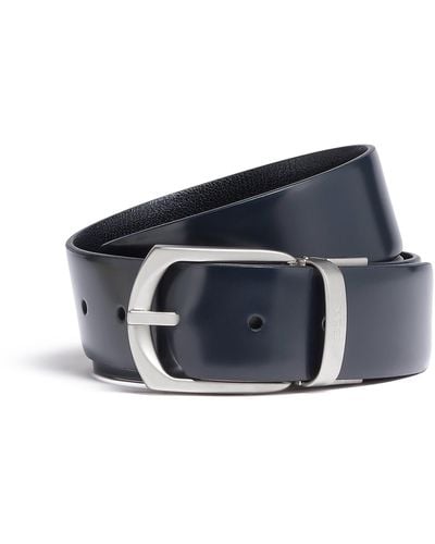 Zegna And Reversible Leather Belt - Blue