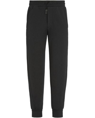 Zegna High Performance Wool Blend Sweatpants - Black