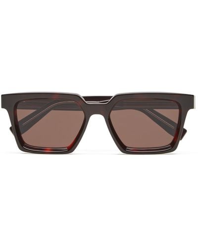 Zegna Havana Acetate Sunglasses - Multicolor