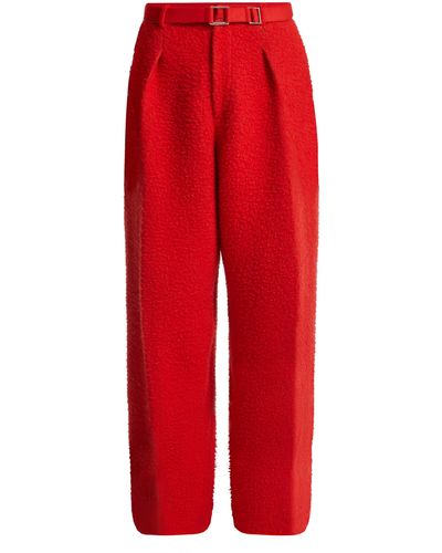 Zegna Wool Blend Trousers - Red
