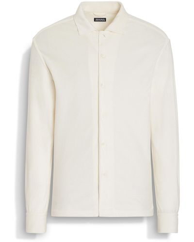 Zegna Cotton And Silk Shirt - White