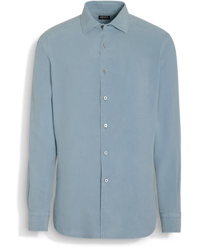 Zegna Silk Shirt - Blue