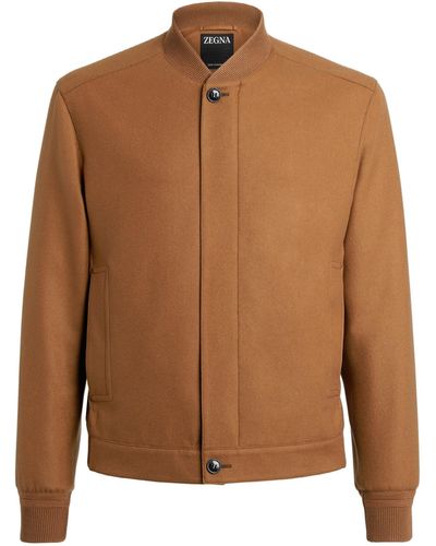 Zegna Oasi Cashmere Elements Bomber - Brown