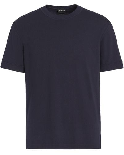 Zegna 12Milmil12 Wool T-Shirt - Blue