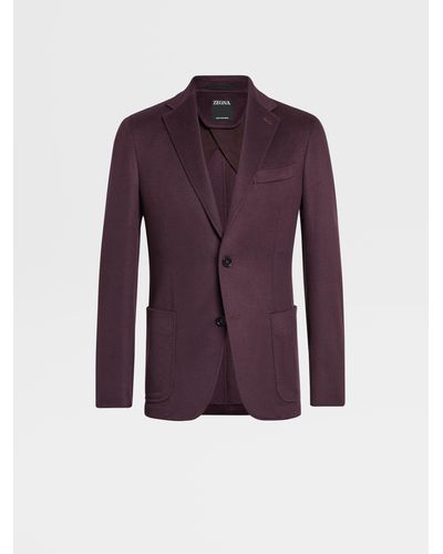 Zegna Oasi Cashmere Shirt Jacket - Purple