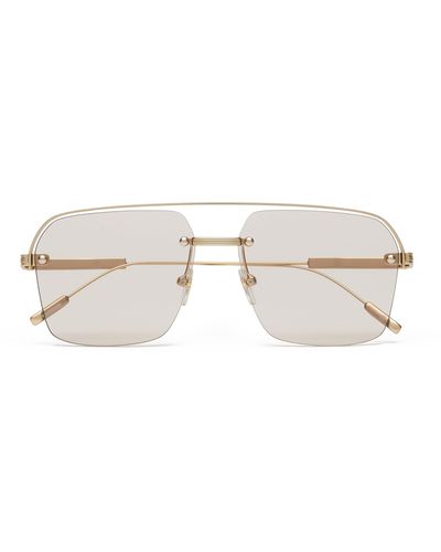 Zegna Rose Metal Sunglasses - White
