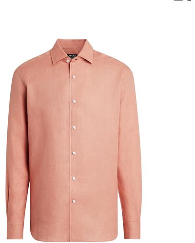 Zegna Linen Shirt - Pink