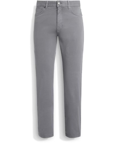 ZEGNA Light Stretch Cotton Roccia Jeans - Gray