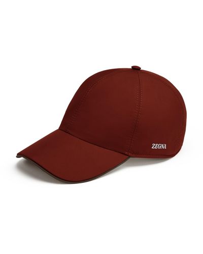 Zegna Nylon Baseball Cap - Red