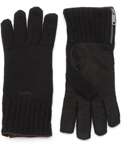 Zegna Oasi Cashmere Gloves - Black