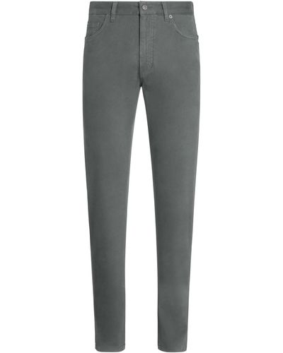 Zegna Light Stretch Cotton Roccia Jeans - Gray
